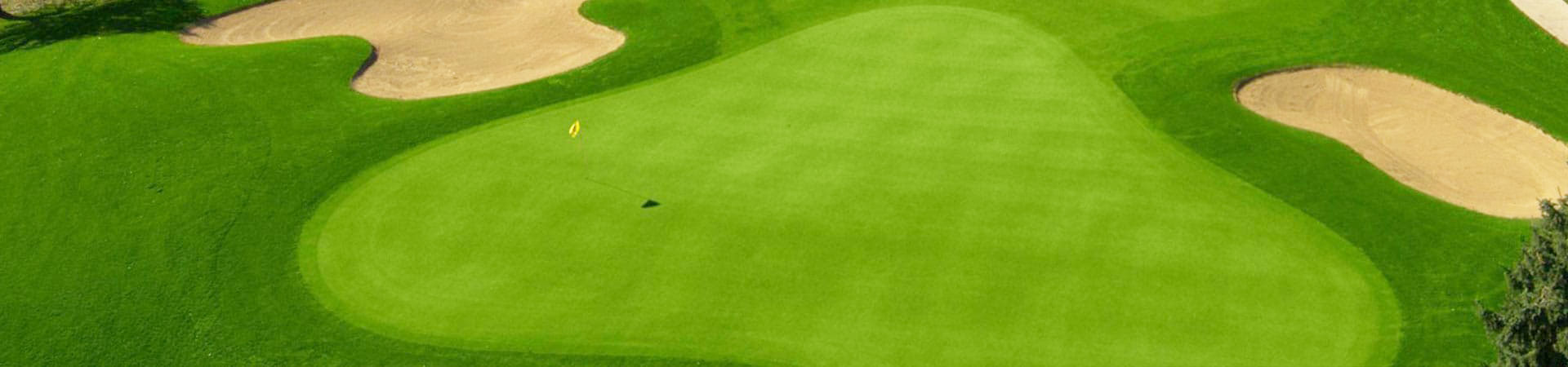A landscape view of a golf course