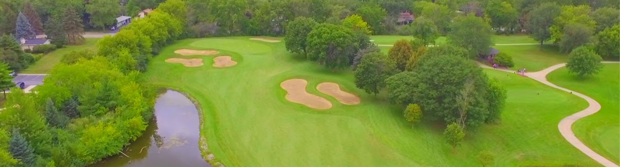 Aerial view of Village Links Golf Course